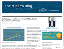 Tablet Screenshot of chealthblog.connectedhealth.org